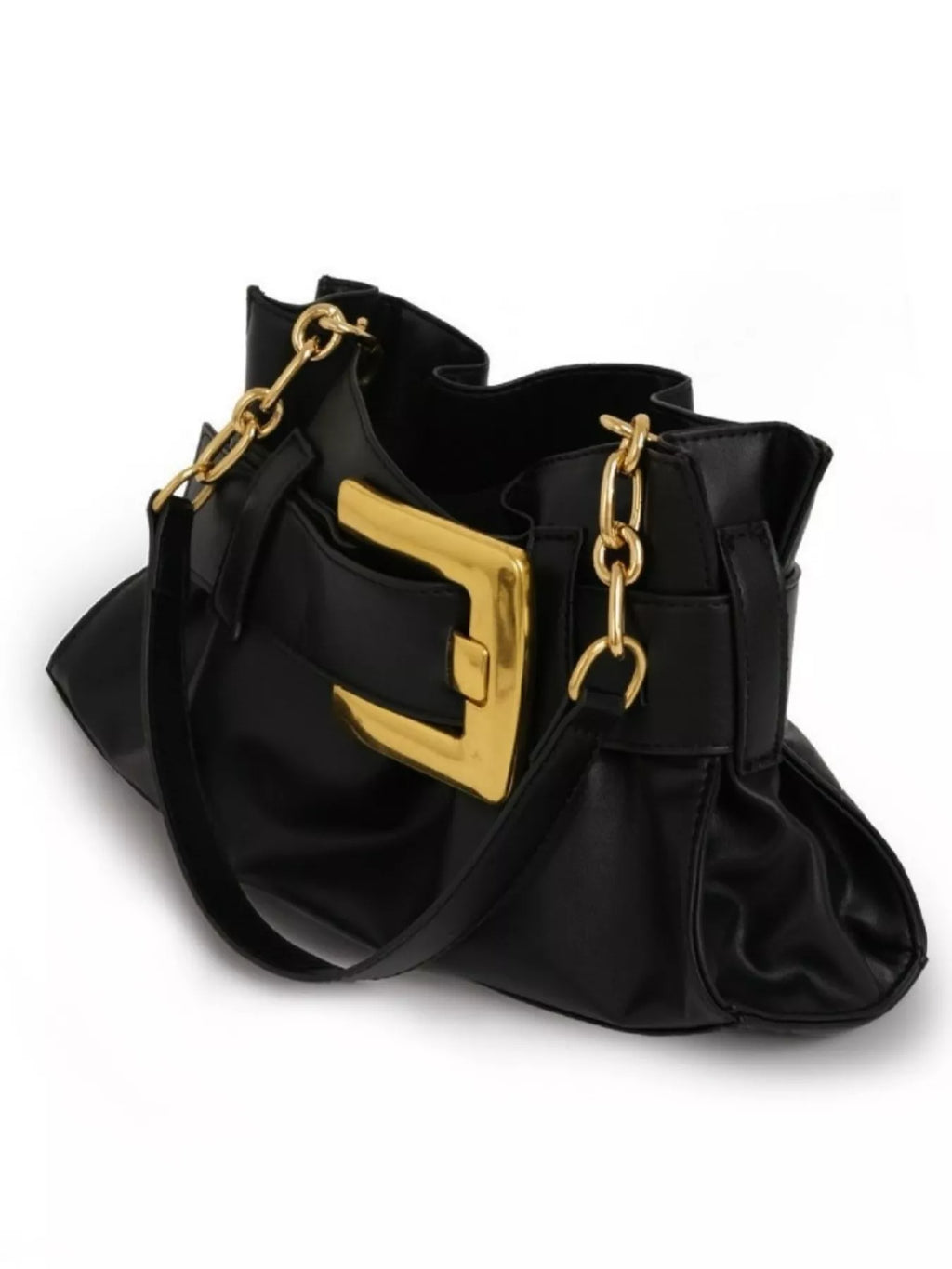 Buckle Accent Shoulder Bag