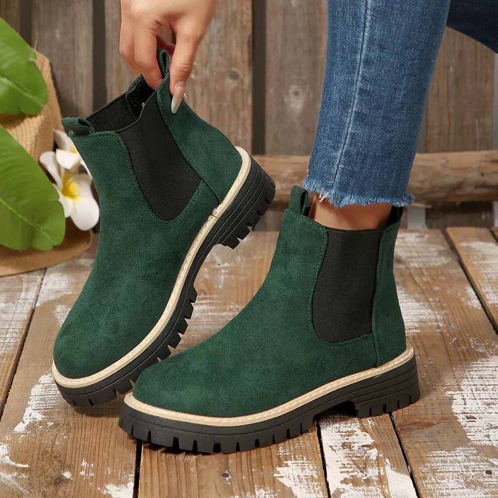 Round Toe Ankle Boots