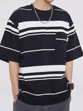 Men's Plus Size Striped Half Sleeve T-Shirt