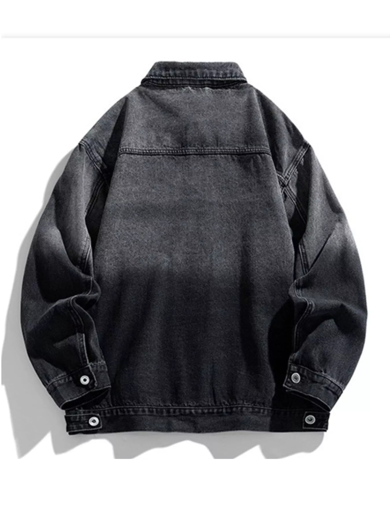 Men's Washed Button Up Denim Jacket