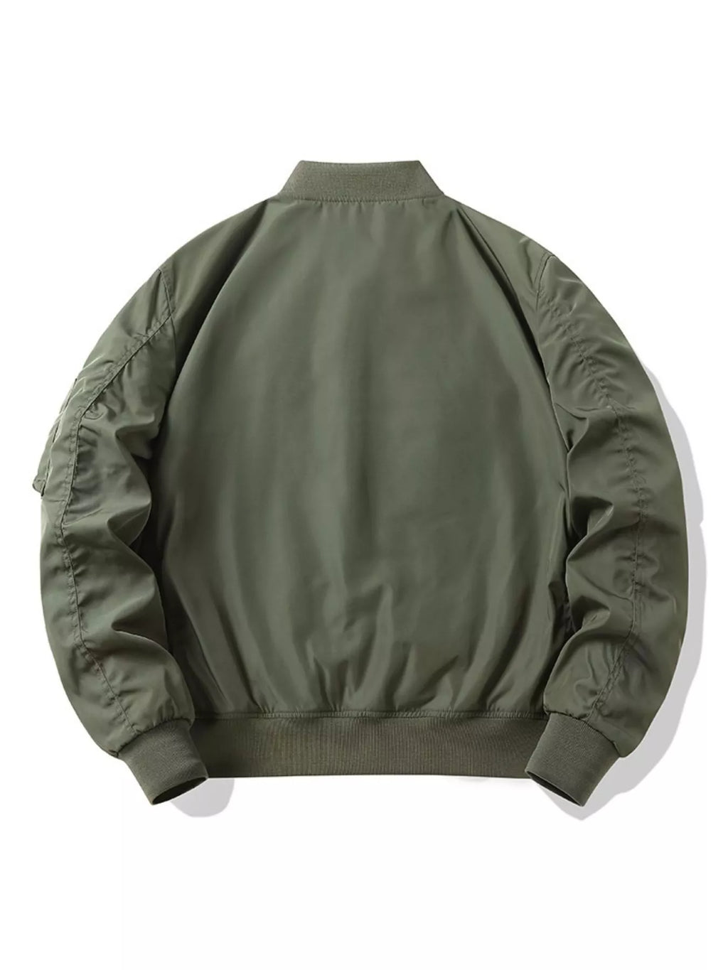 Men's Plus Size Multi-Pocket Zip Up Bomber Jacket