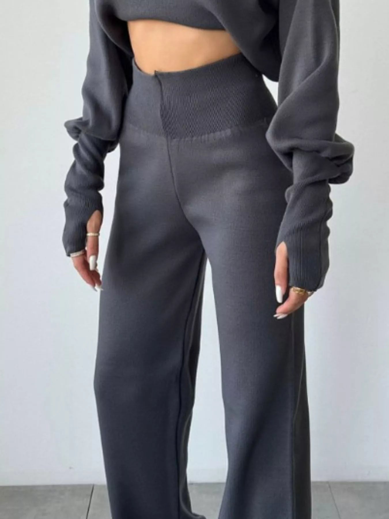 Turtleneck Long Sleeve Top & Pants Set
