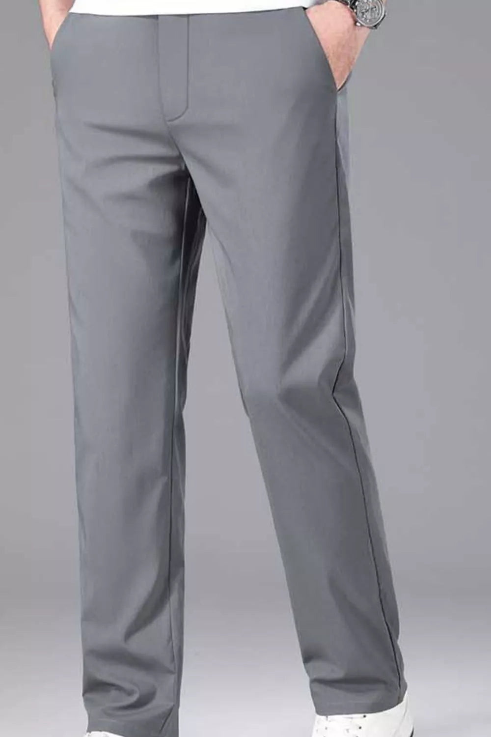 Men's Plus Size Casual Stretch Straight-Leg Pants