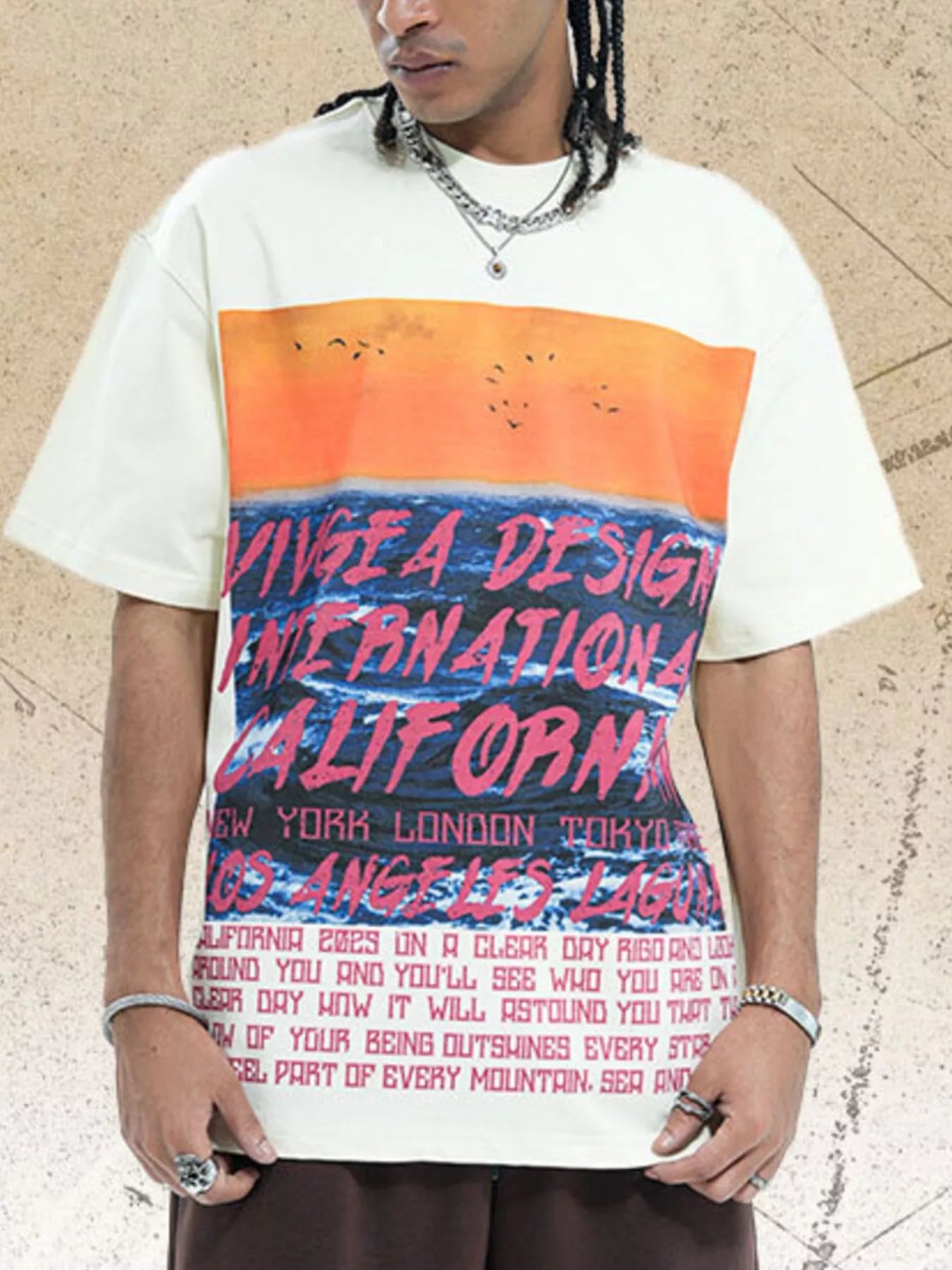 Men's Graphic Round Neck Short Sleeve Tee