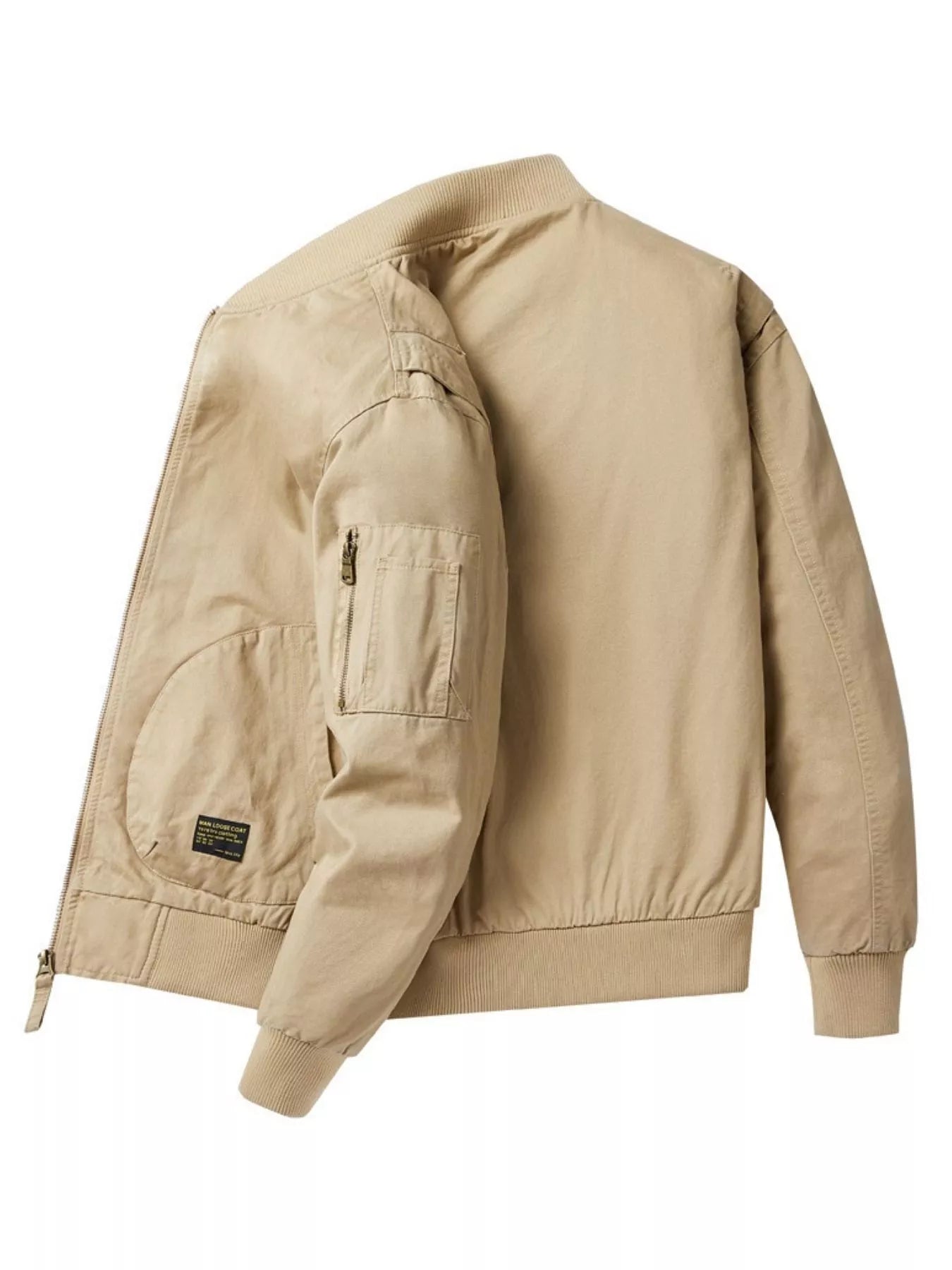 Men's Plus Size Zip Up Bomber Jacket