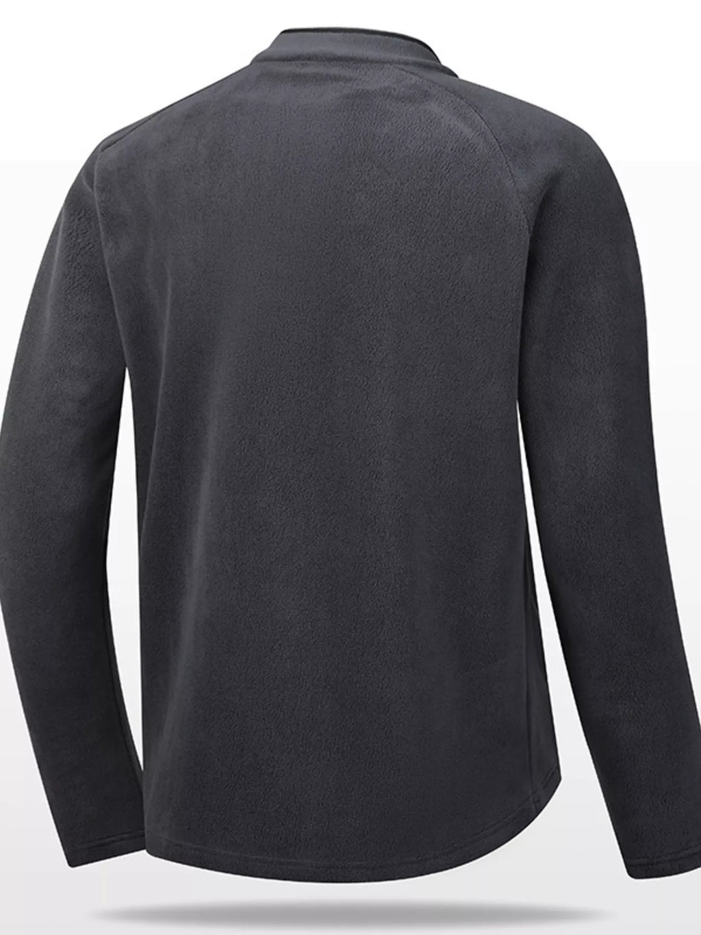 Men's Plus Size Quarter Zip Long Sleeve Top