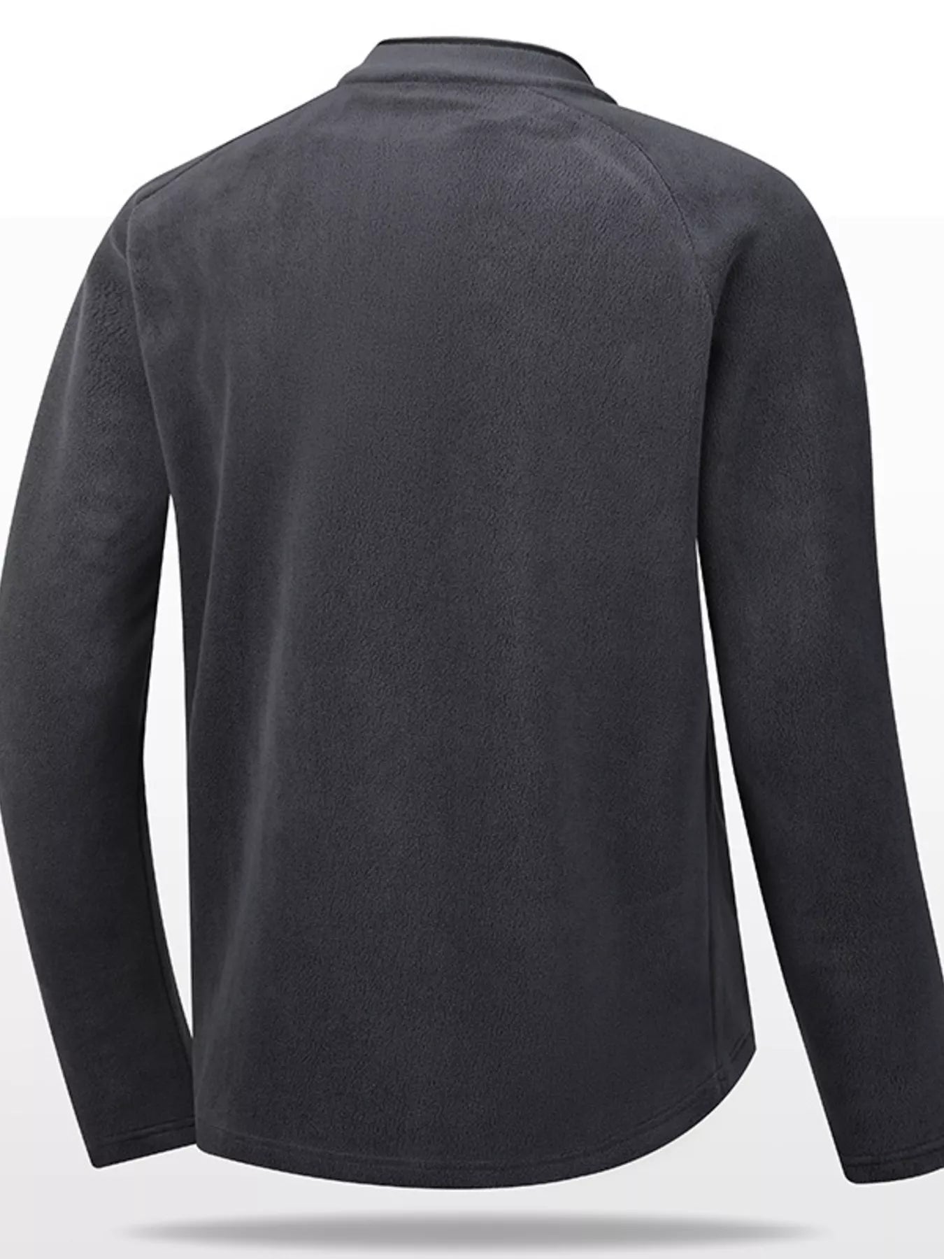 Men's Plus Size Quarter Zip Long Sleeve Top