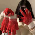 Knitted Snowflake Gloves
