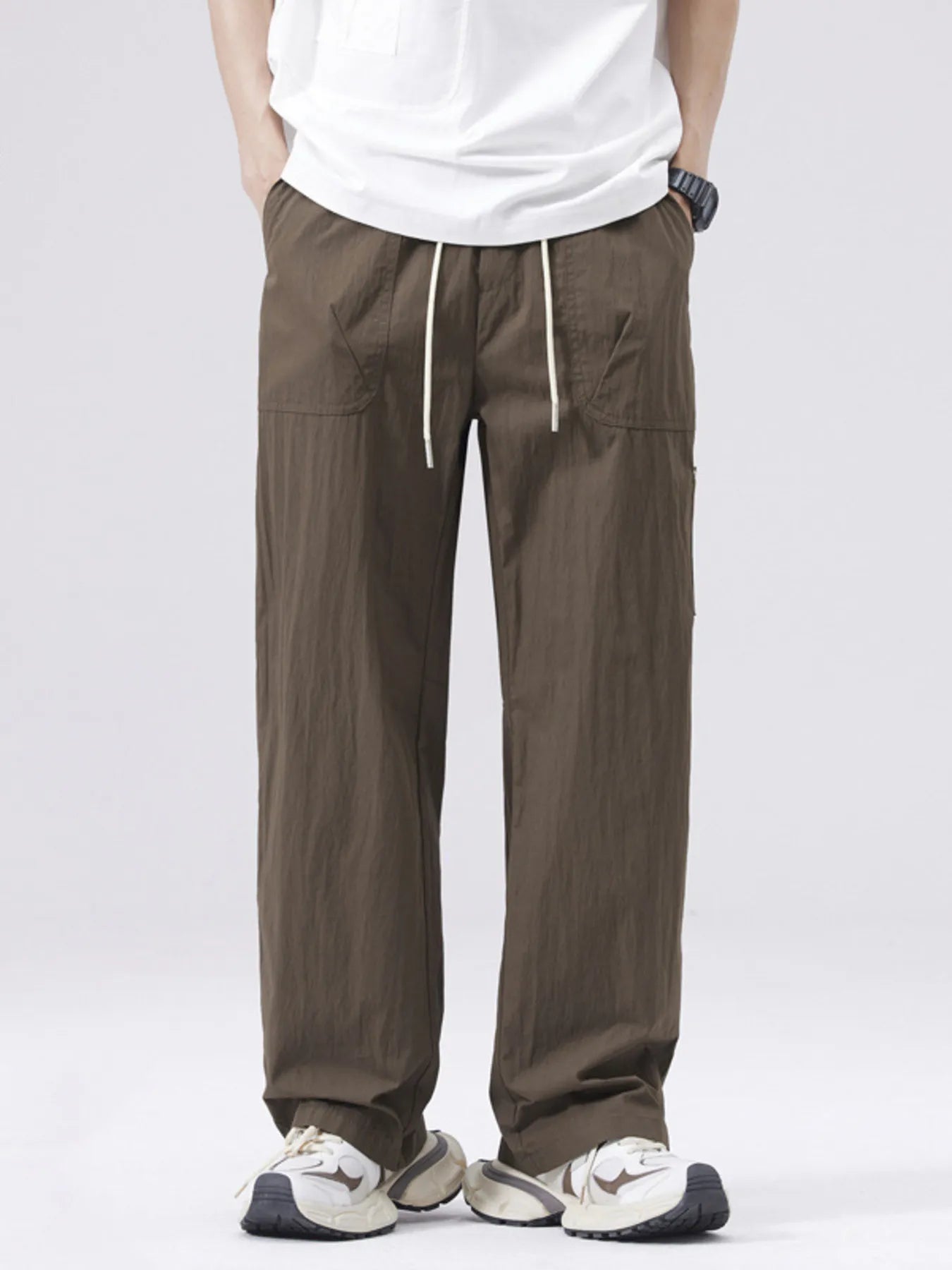 Men's Full Size Casual Loose Fit Drawstring Pants Plus Size