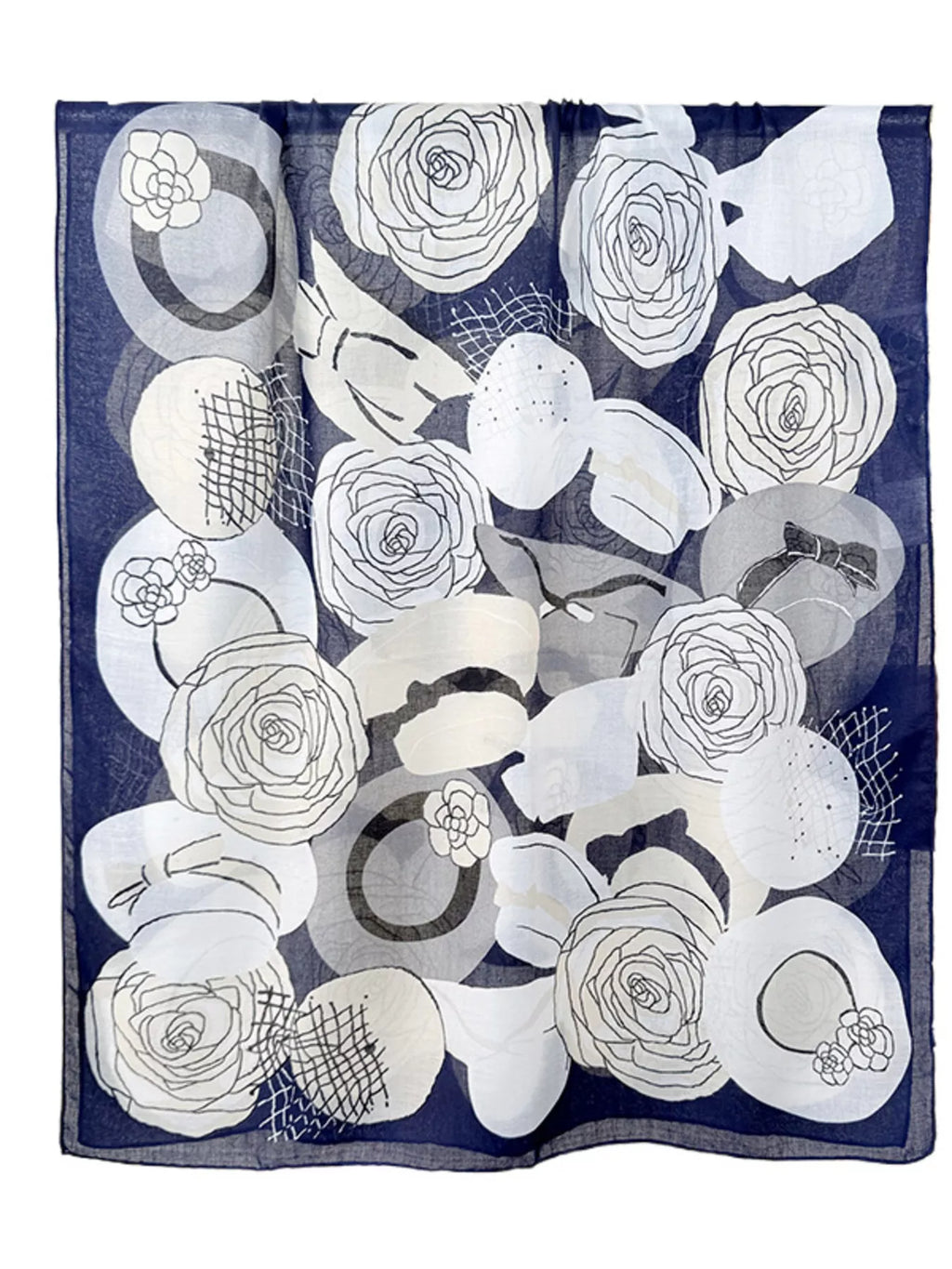 Flower Print Lightweight Scarf