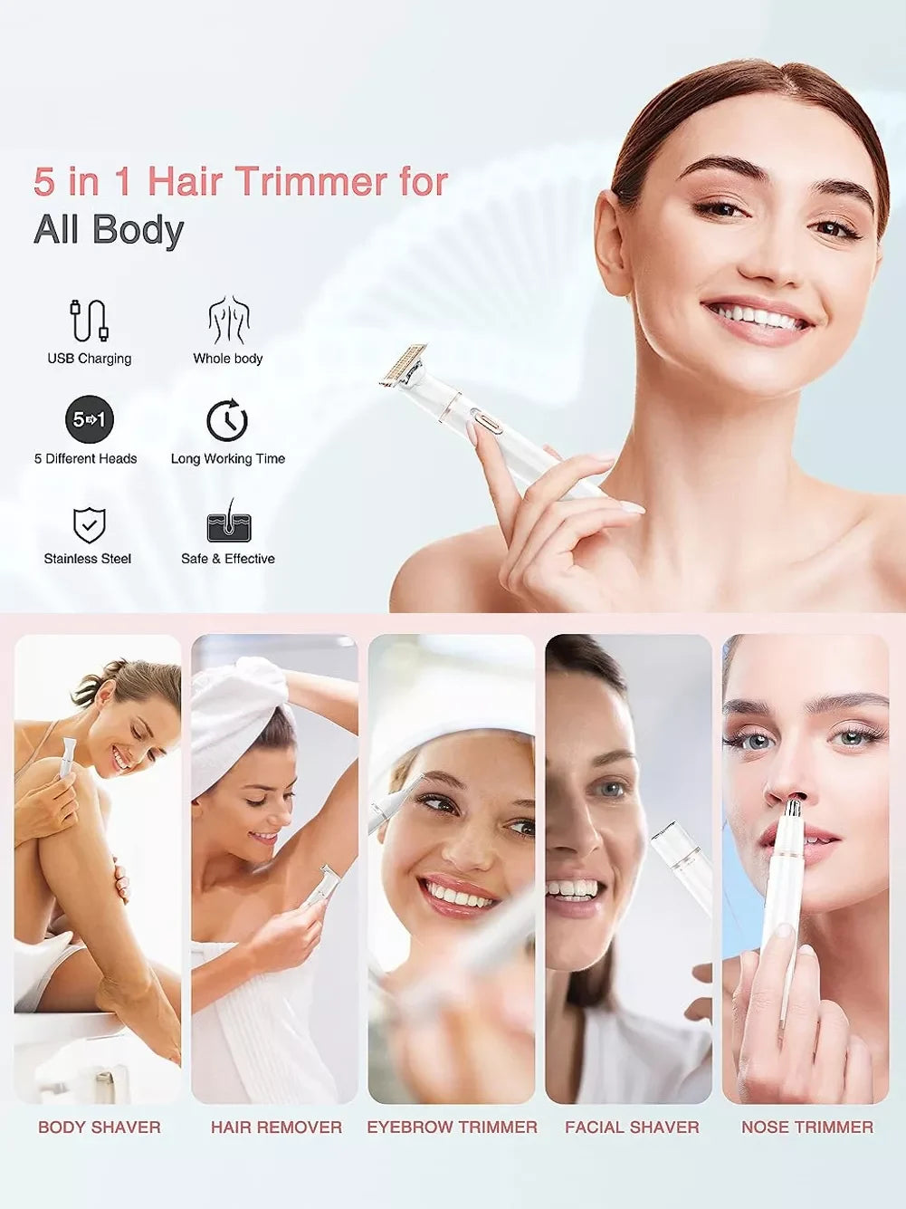 5-in-1 Rechargeable Hair Removal