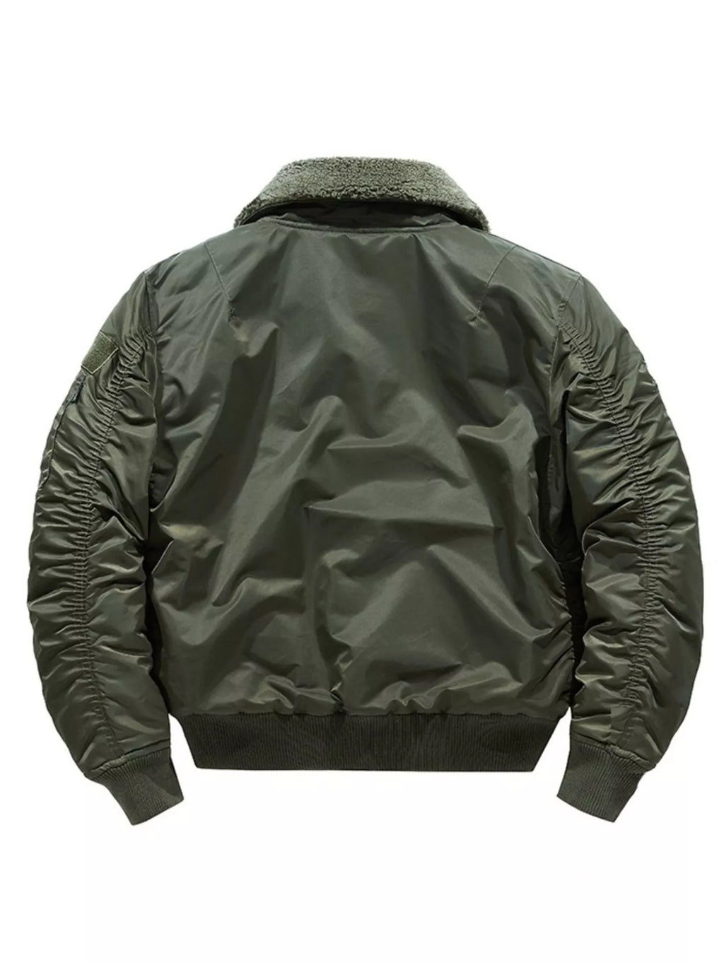 Men's Plus Size Fur Collar Bomber Jacket