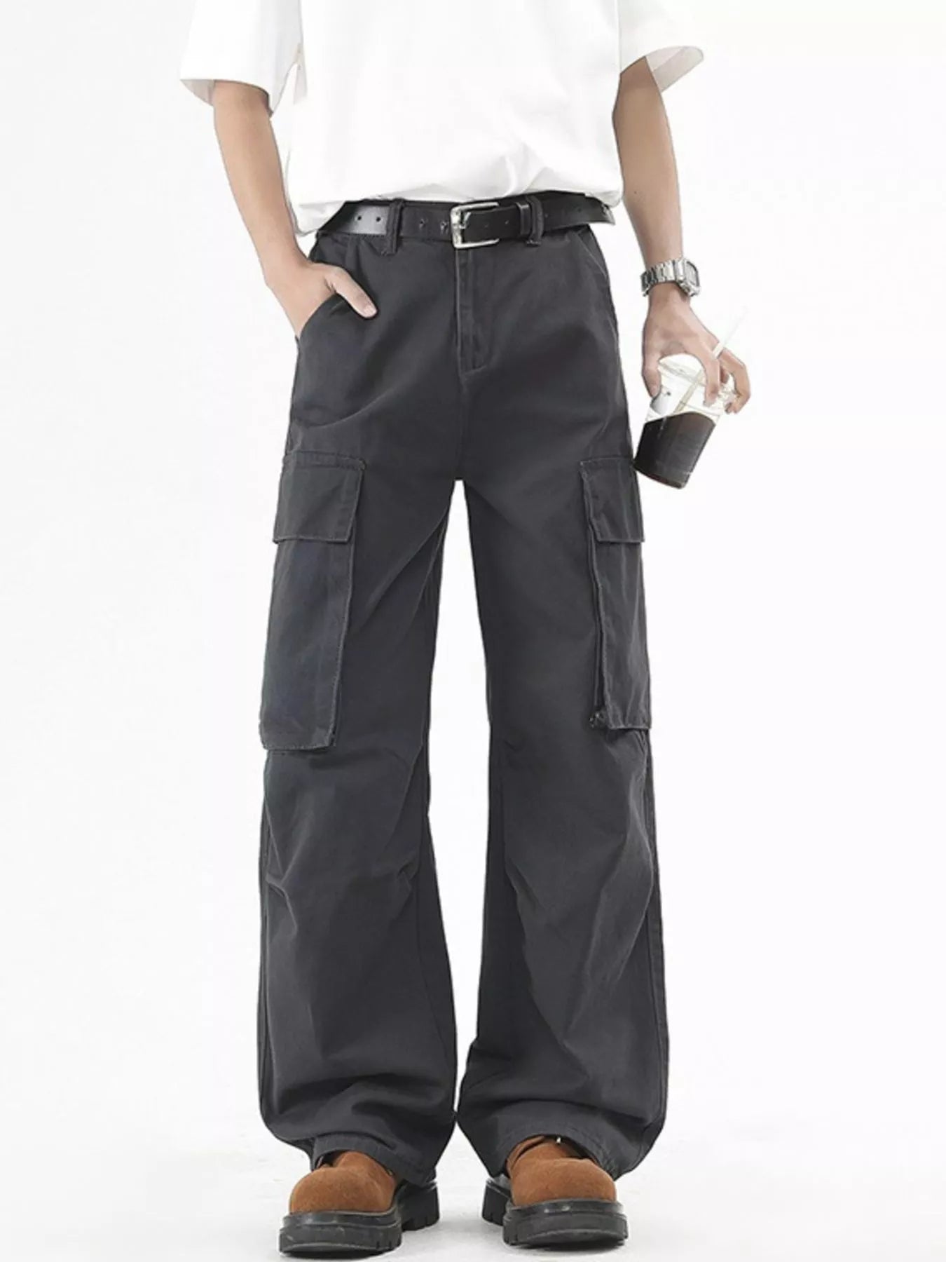 Men's Plus Size Loose Fit Cargo Pants