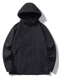 Men's Full Size Two-Tone Hooded Windproof Outdoor Jacket Plus Size