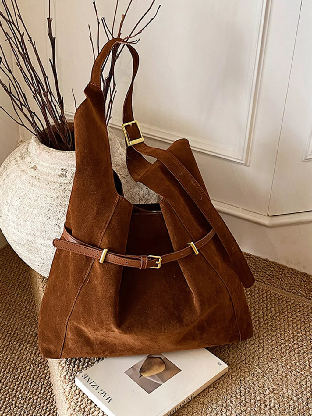 Buckle Adjustable Strap Shoulder Bag