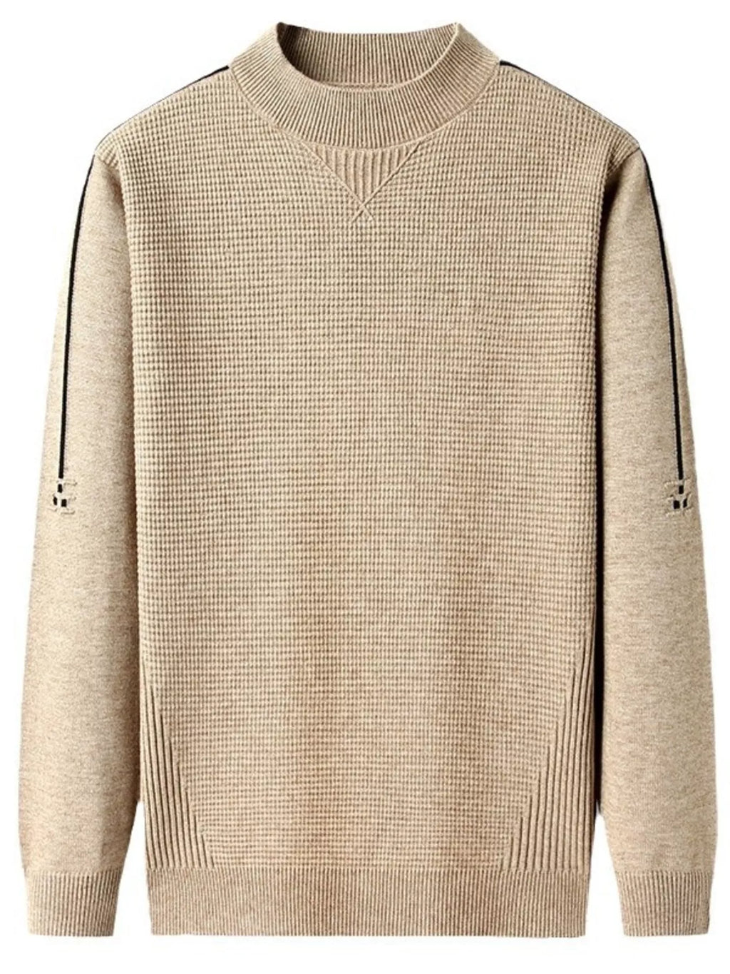 Men's Plus Size Texture Mock Neck Sweater