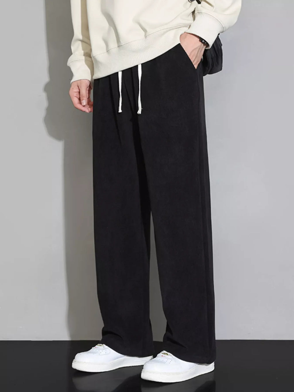 Men's Plus Size Relaxed Fit Drawstring Pants