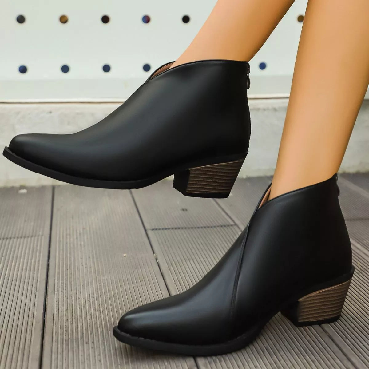 Pointed-Toe Ankle Boots
