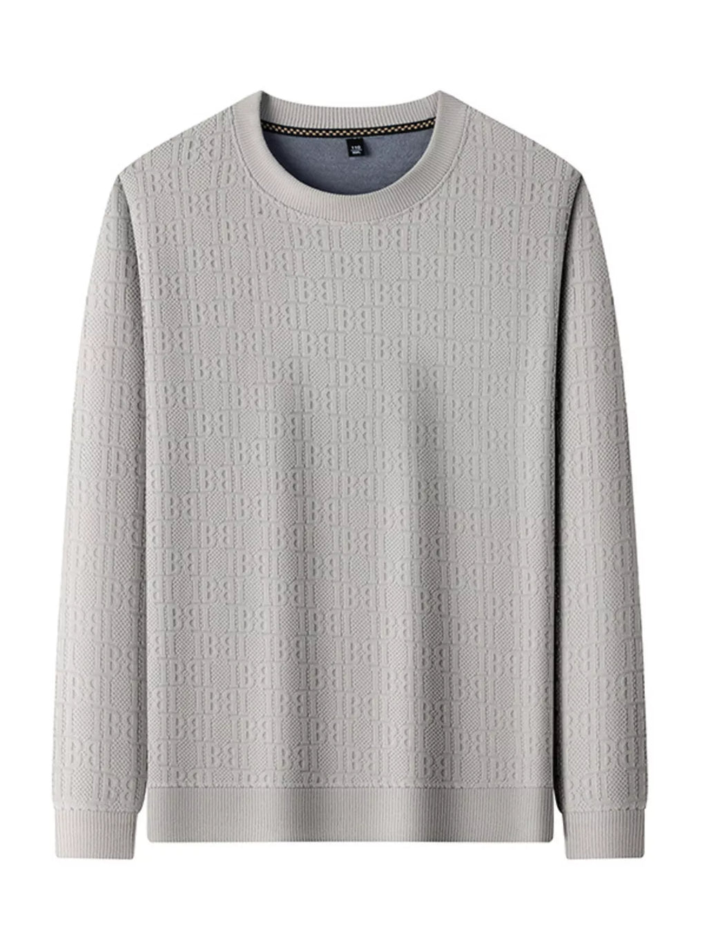 Men's Plus Size Textured Pattern Slim Fit Sweater