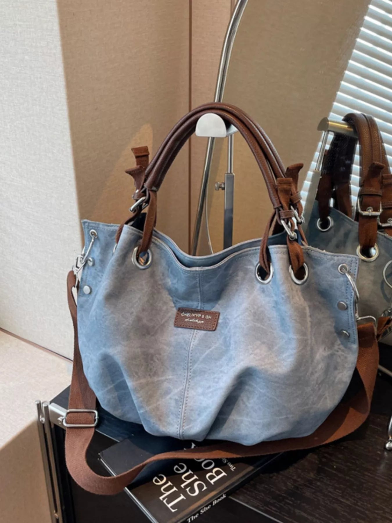 Vintage Adjustable Strap Crossbody Bag