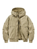 Men's Plus Size Hooded Fleece Lined Winter Jacket