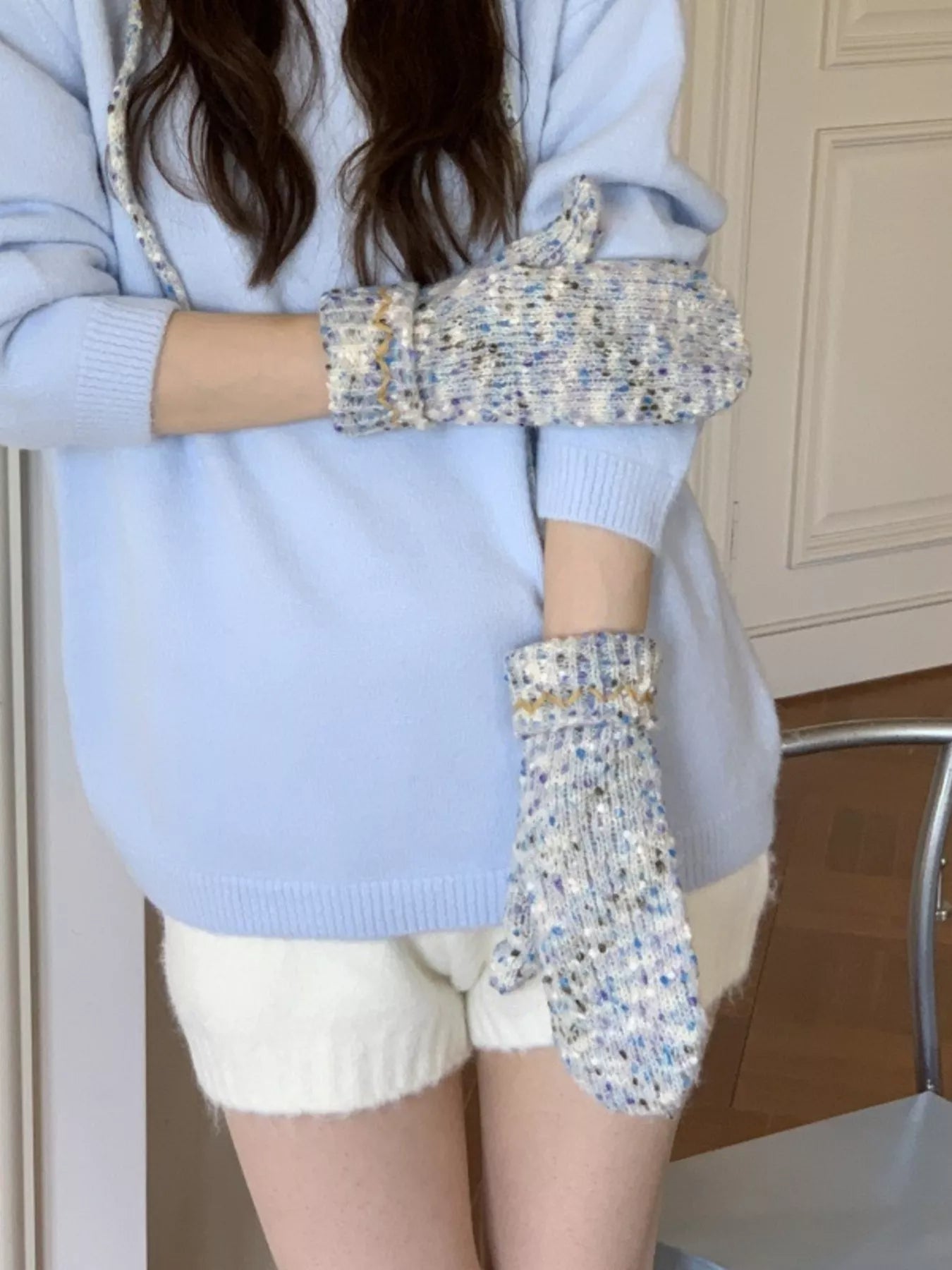 Textured Warm Mittens