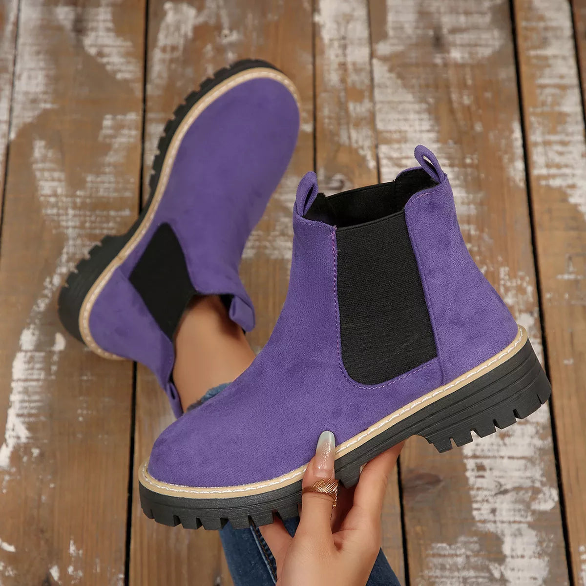 Round Toe Ankle Boots