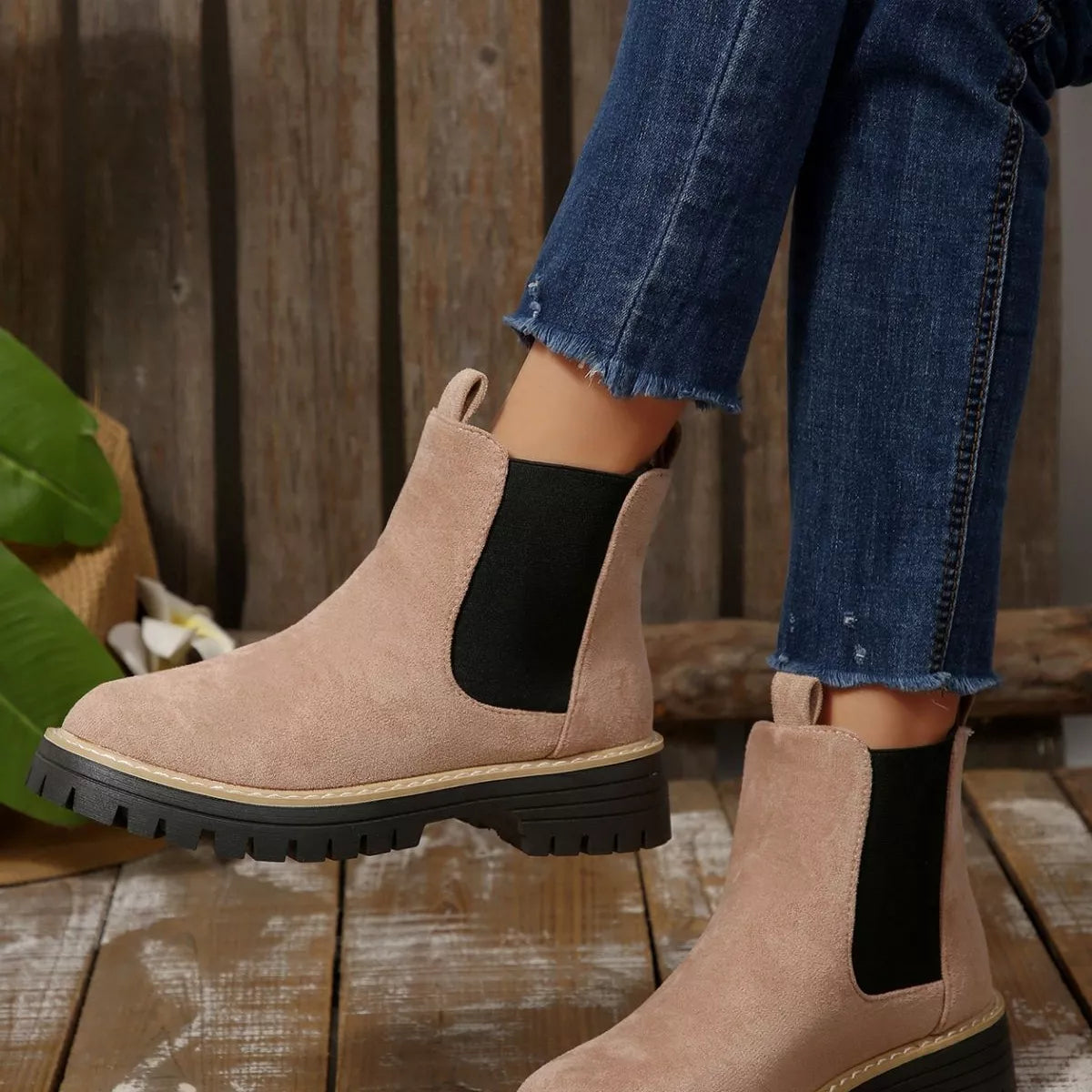Round Toe Ankle Boots