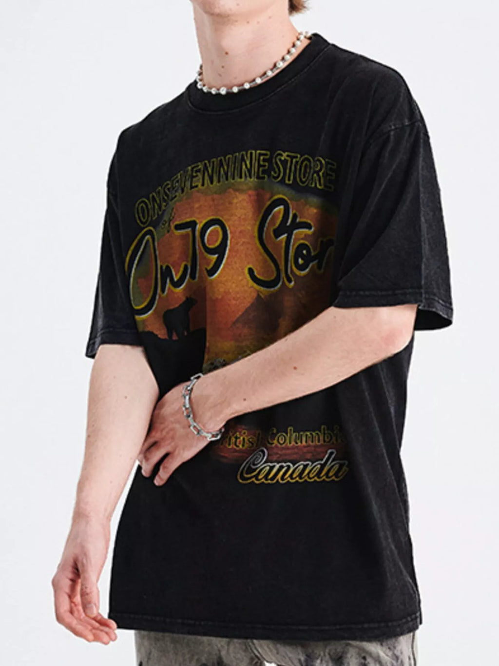 Children's Graphic Round Neck Oversized T-Shirt