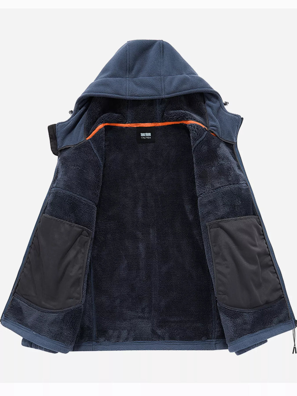Men's Plus Size Zip Up Hooded Fleece Jacket