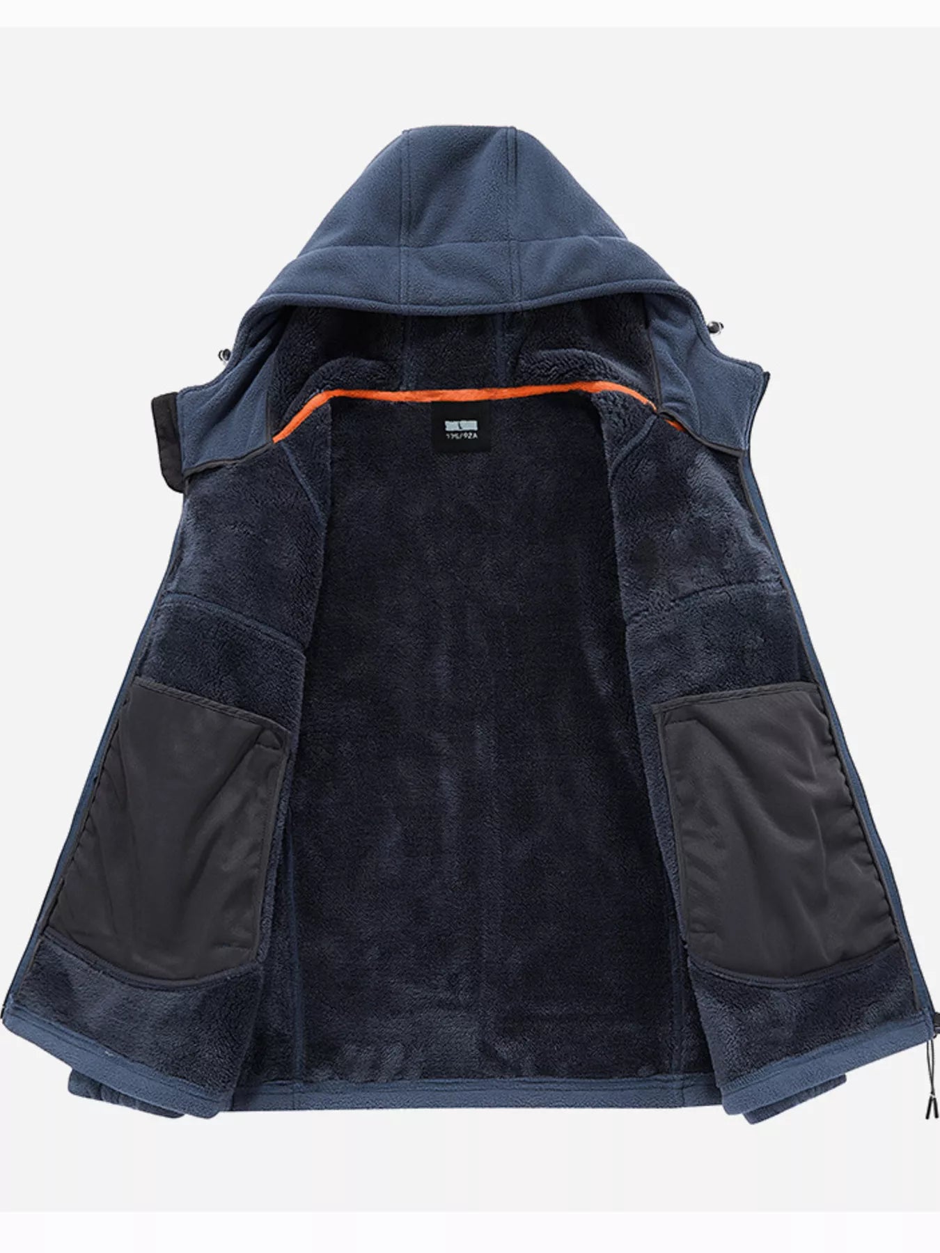 Men's Plus Size Zip Up Hooded Fleece Jacket