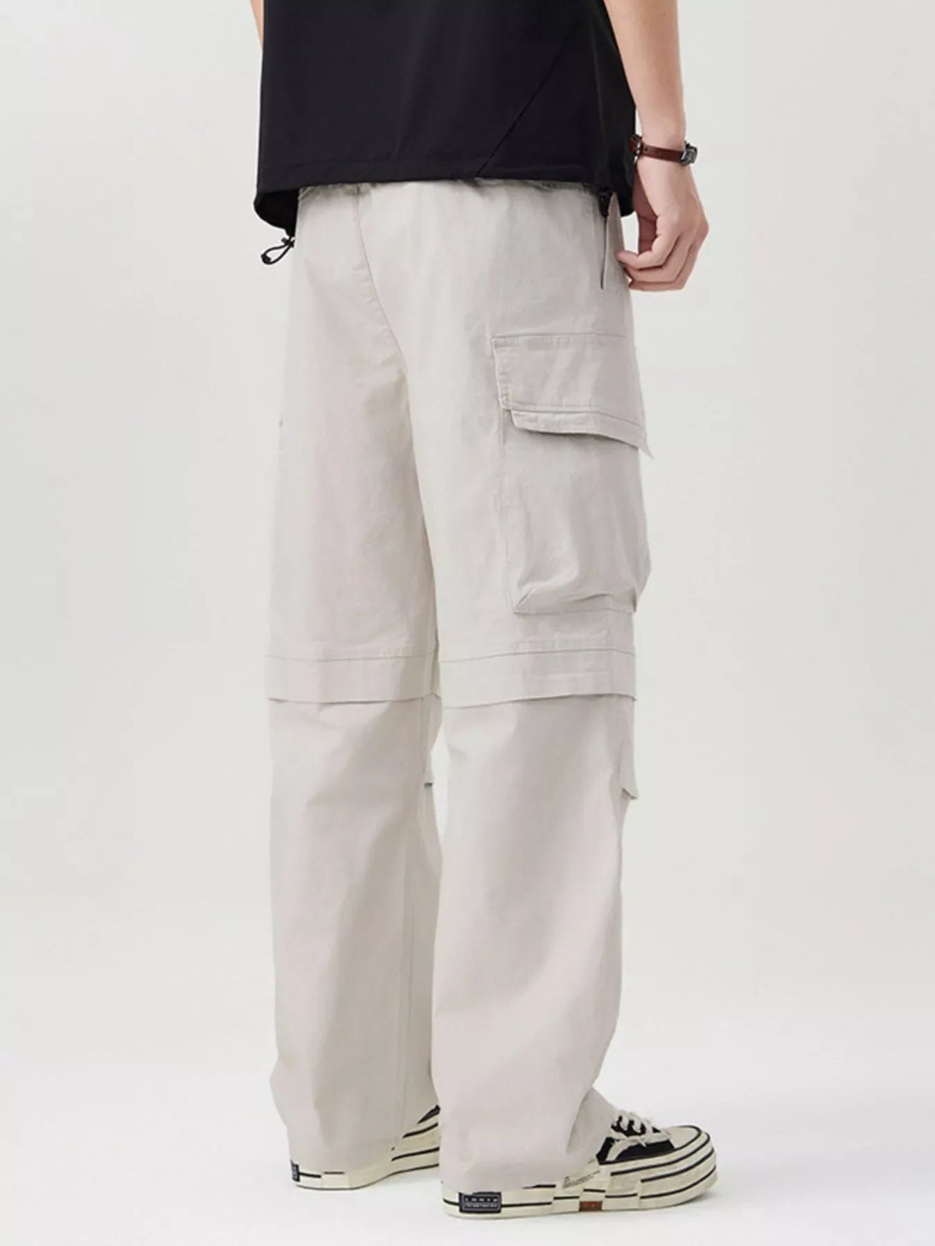 Men's Plus Size Loose Fit Multi-Pocket Cargo Pants
