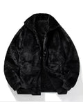 Men's Warm Faux Fur Zip Up Jacket