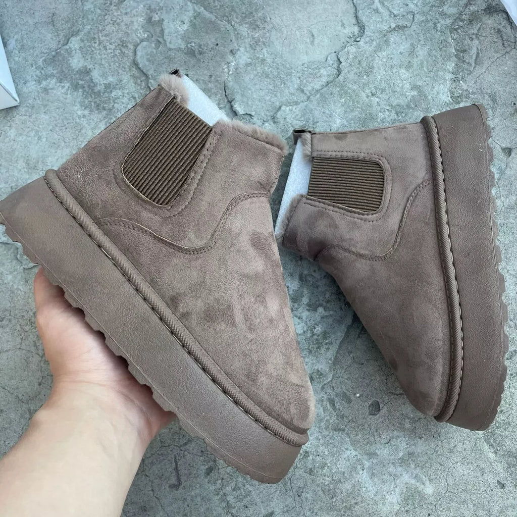 Round Toe Platform Boots