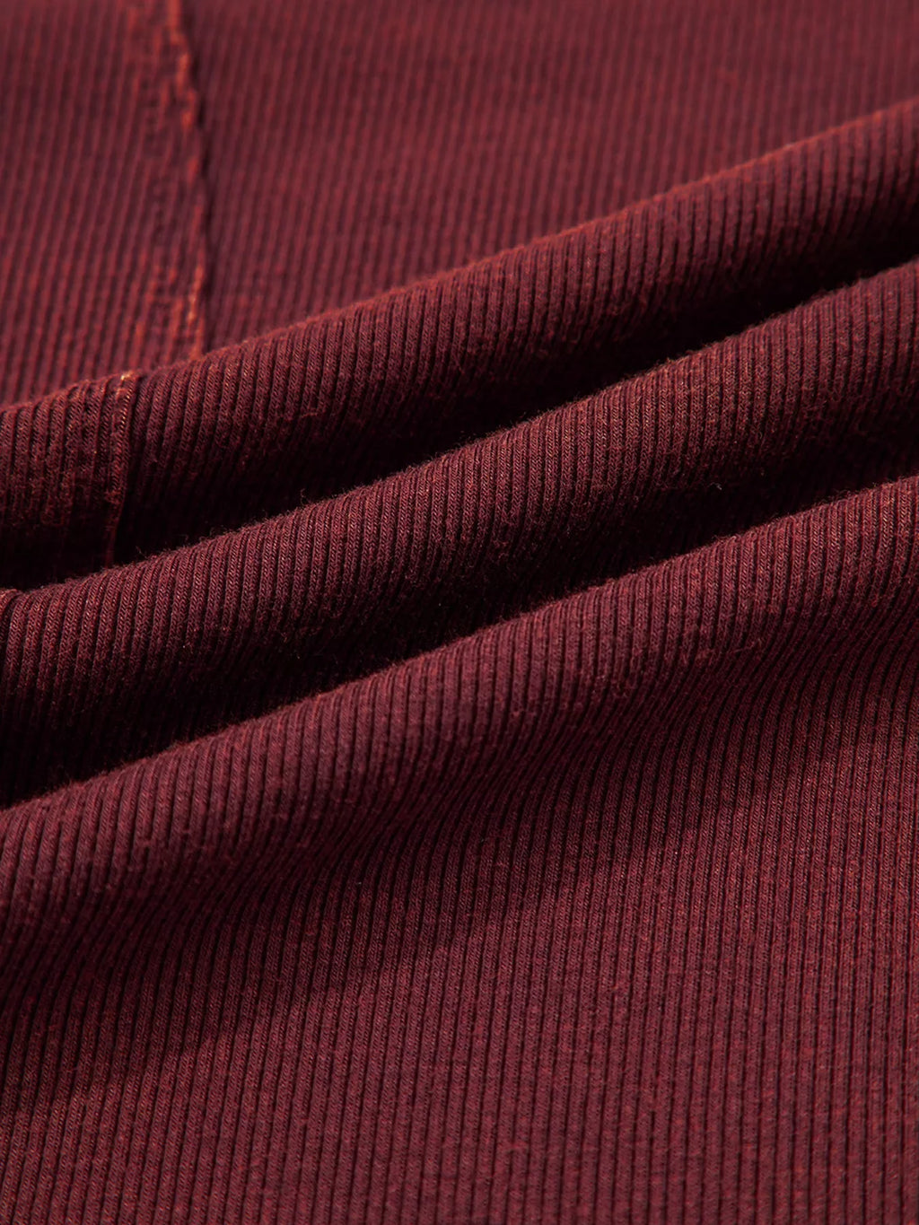Exposed Seam Ribbed Long Sleeve Top