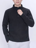 Men's Plus Size Quarter-Zip Fleece Sweatshirt
