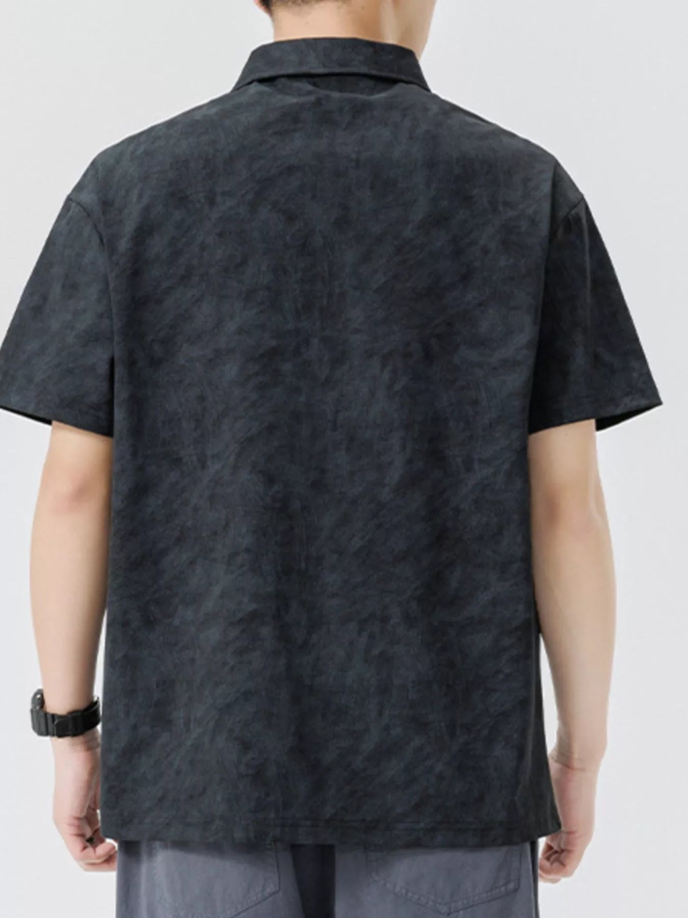 Men's Plus Size Button Detail Short Sleeve Polo