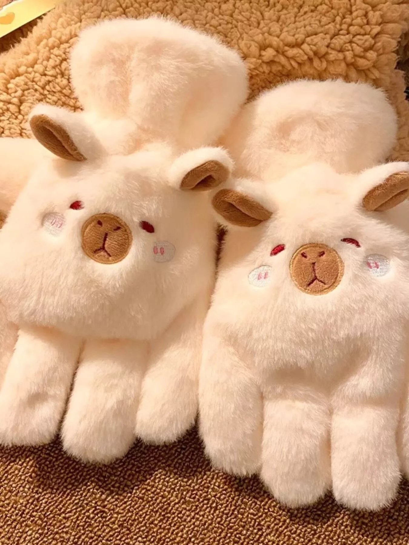 Cartoon Animal Plush Gloves