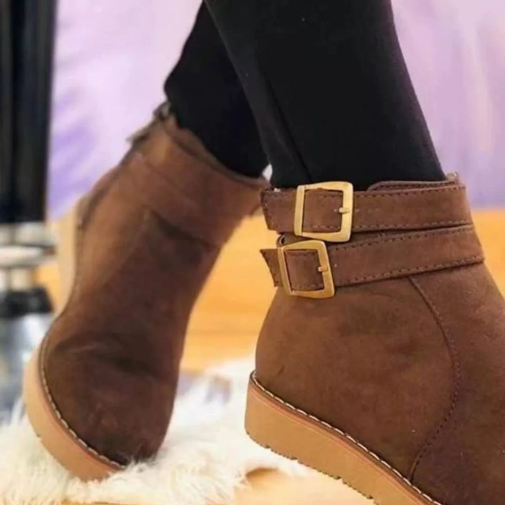 Buckle Accent Ankle Boots