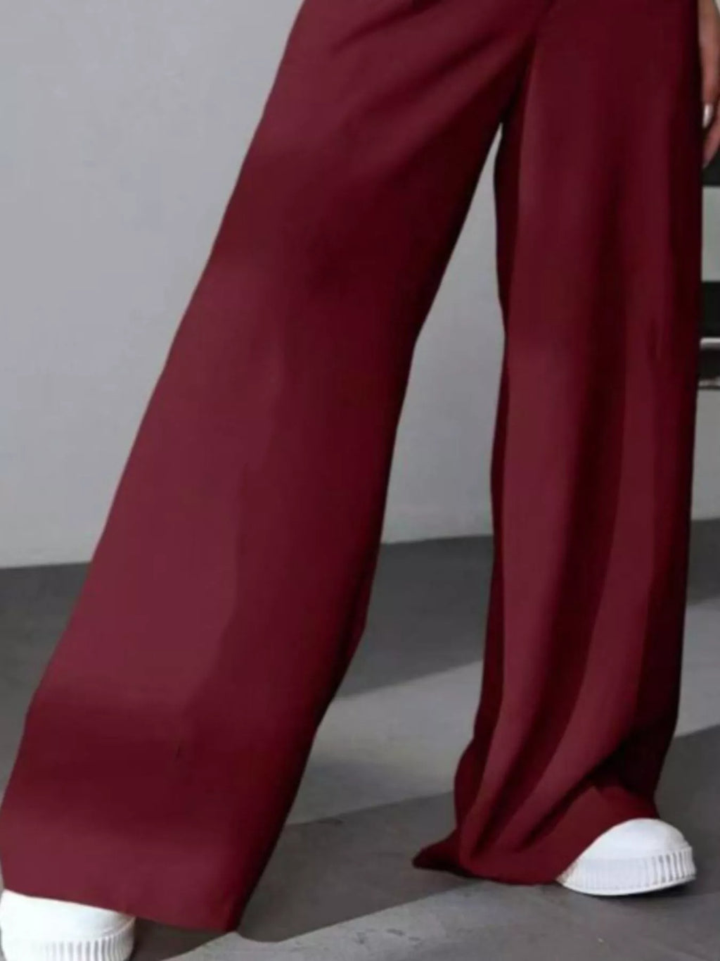 Wide Leg Pleated Pants