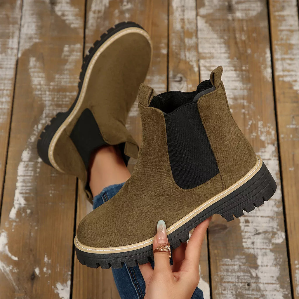 Round Toe Ankle Boots