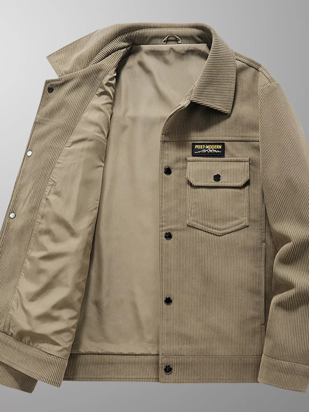 Men's Plus Size Casual Corduroy Button-Down Jacket