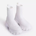 Round Toe Block Heels Boots