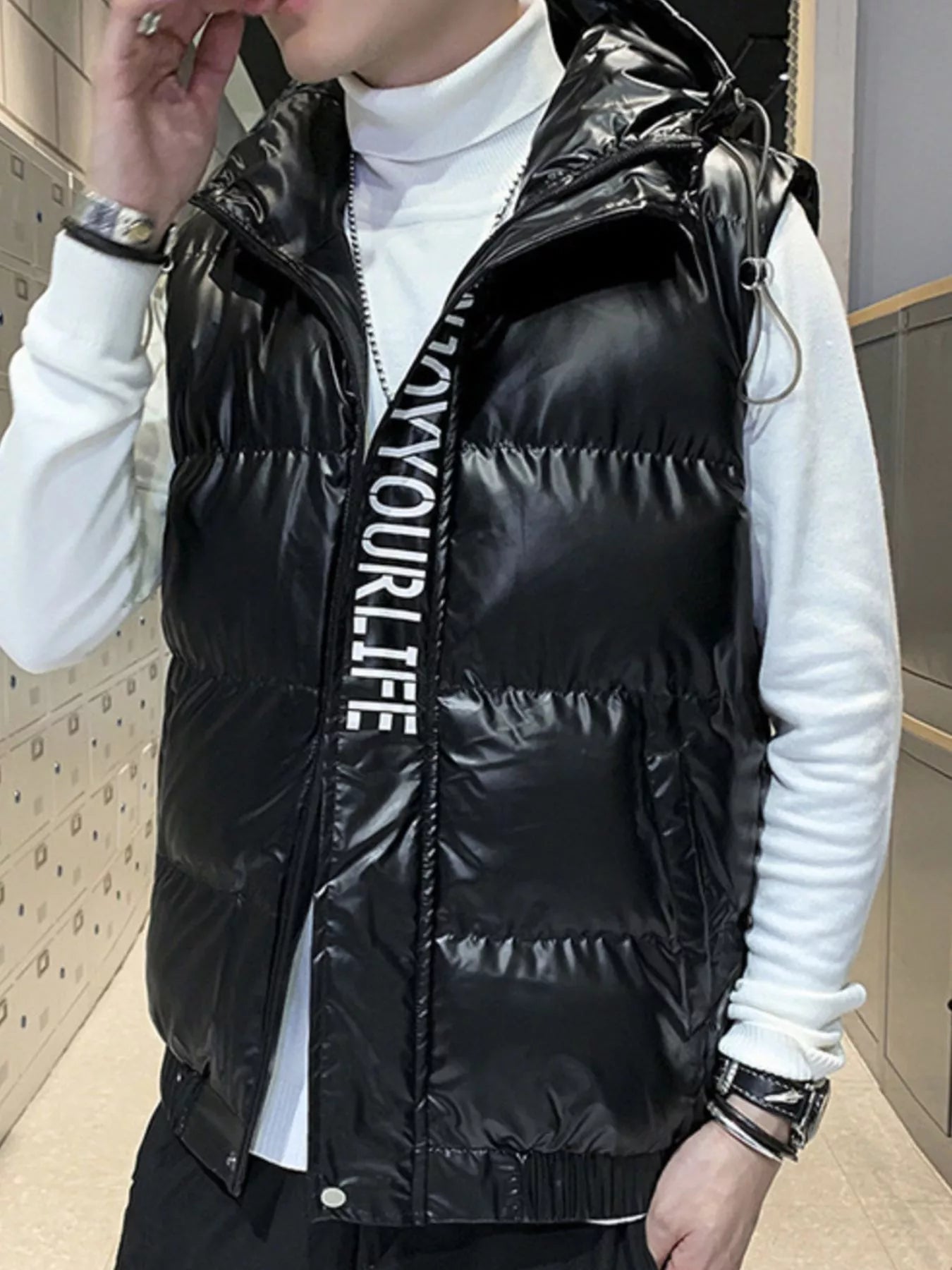 Men's Plus Size Zip Up Puffer Vest