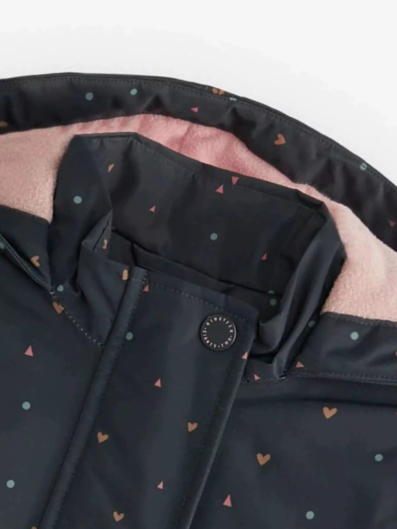 Children's Heart Print Zip Up Jacket