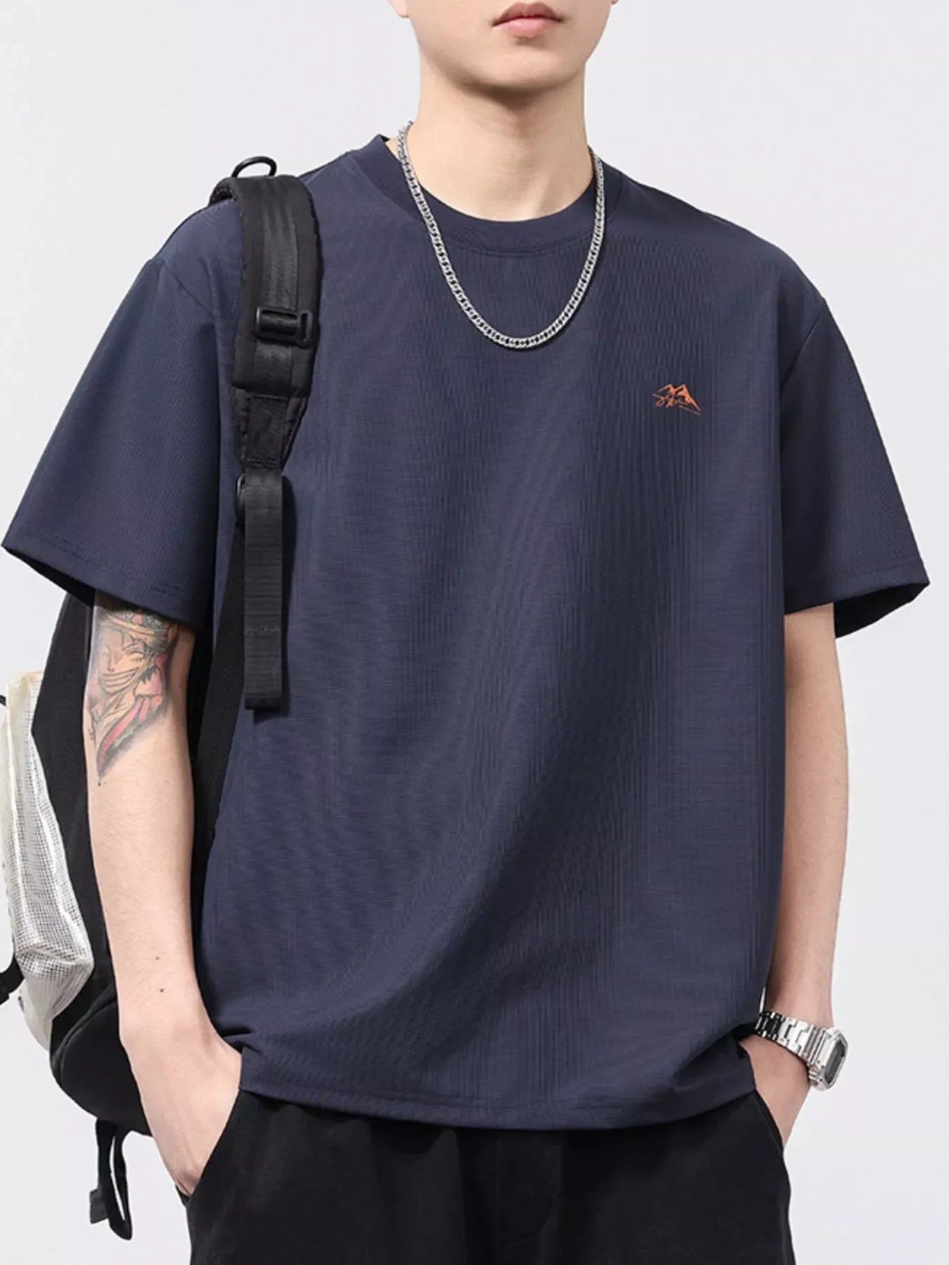 Men's Plus Size Round Neck Short Sleeve T-Shirt