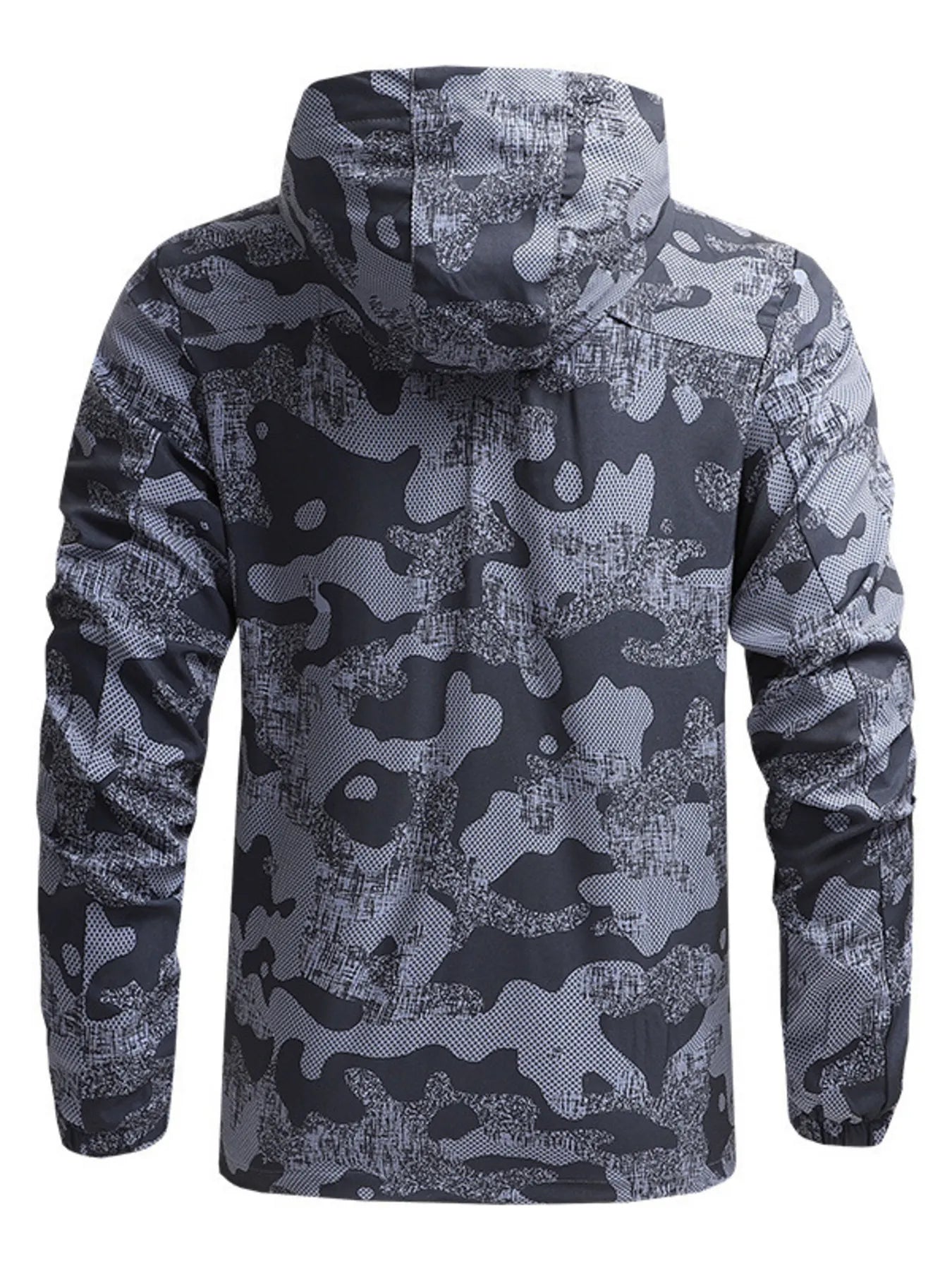 Men's Full Size Camouflage Lightweight Hooded Jacket Plus Size