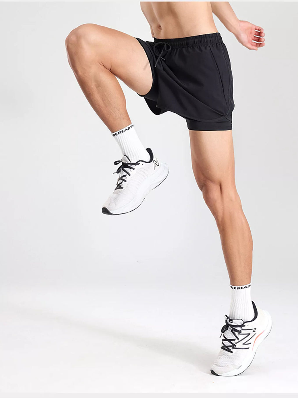 Men's Plus Size Drawstring Active Shorts