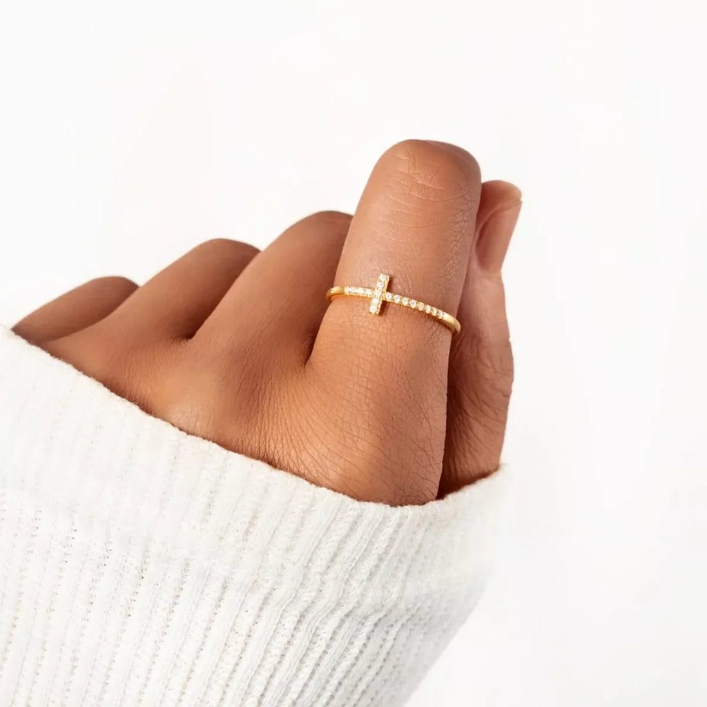 925 Sterling Silver Cross Ring