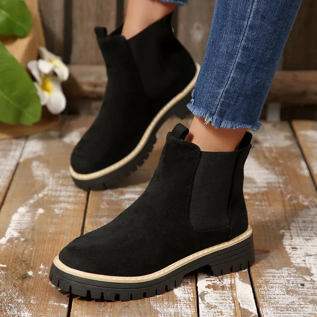 Round Toe Ankle Boots